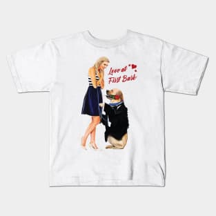 Love at First Bark Kids T-Shirt